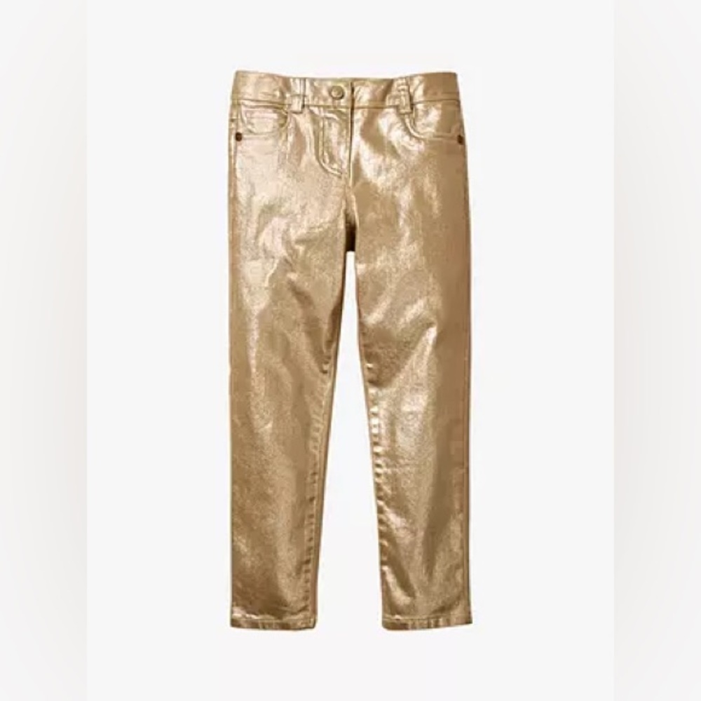 NWOT Mini Boden Party Trousers Gold Metallic Size 12Y